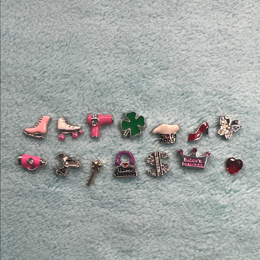 Floating Locket Charms - cheer, skating, roller skates, cheer theme